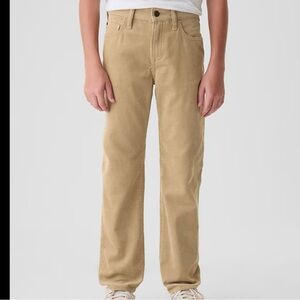 NWT Gap Kids Cord 90's original straight jeans slim fit iconic khaki size 16